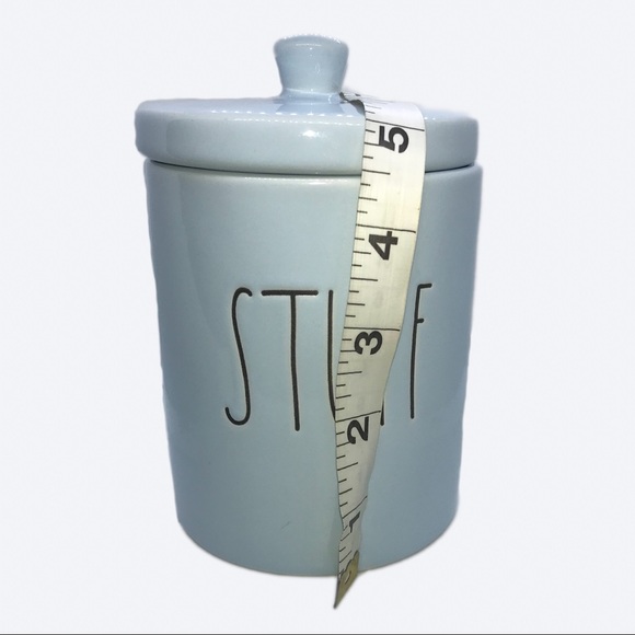 Rae Dunn light blue STUFF container with lid - Picture 6 of 6